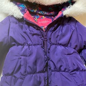Purple Puffer Winter Coat for Baby